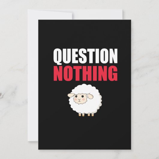 Question Nothing Sheep (Front)