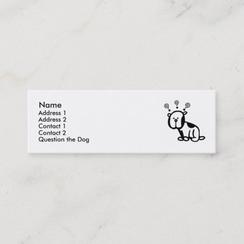 Question the Dog Profile Card! Business Card Template