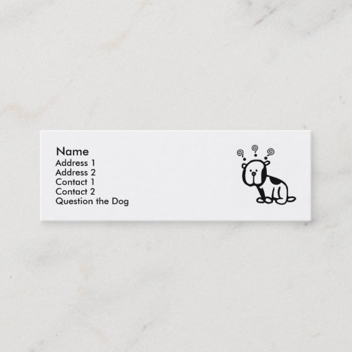Customizable Question the Dog Profile Card! Business Card Template