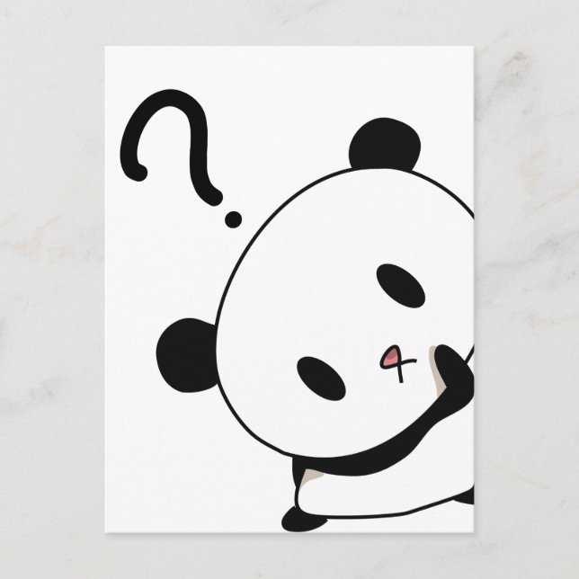 question time panda postcard (Front)