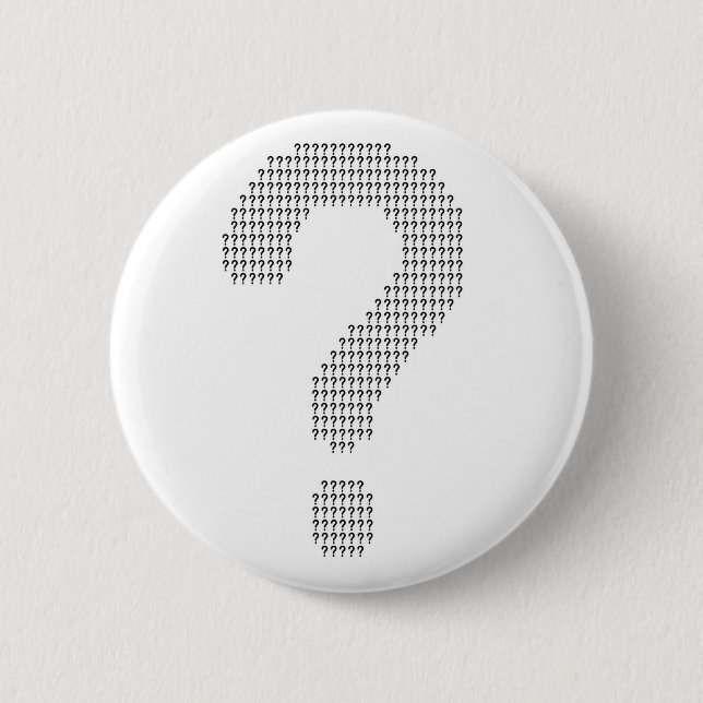 Questioning Pinback Button (Front)