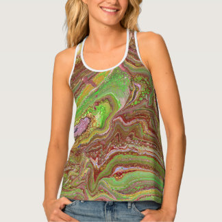 Questions 1 Wild Green Maroon Tank Top