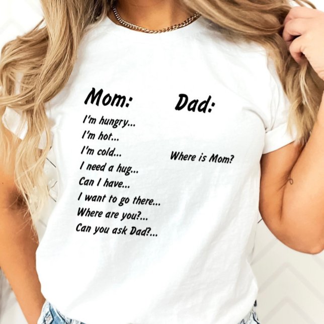 Questions for mom and dad T-shirt (Creator Uploaded)