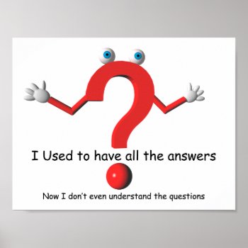 Questions Poster by ScienceSpot at Zazzle