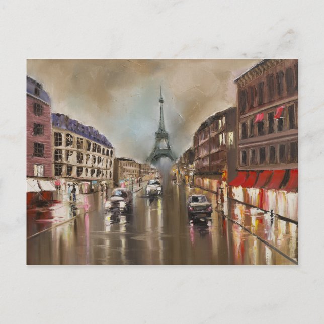 Quet rainy street postcard (Front)