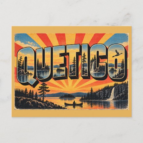 Quetico ON Canoe Lakes Boreal Forest Art Postcard