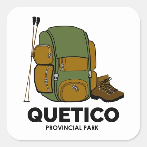 Quetico Provincial Park Backpack Square Sticker