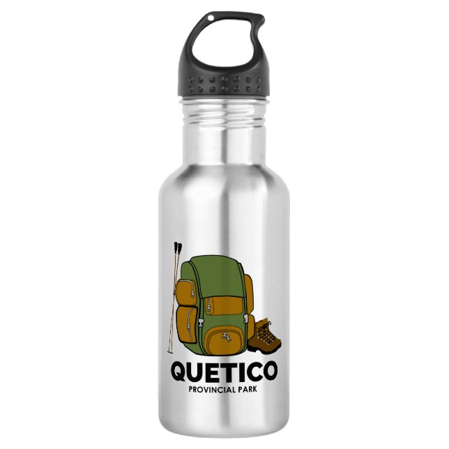 Quetico Provincial Park Backpack Stainless Steel Water Bottle (Front)