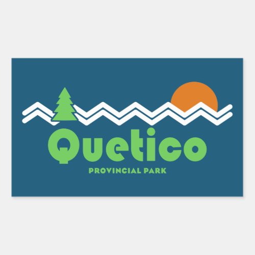 Quetico Provincial Park Retro Rectangular Sticker