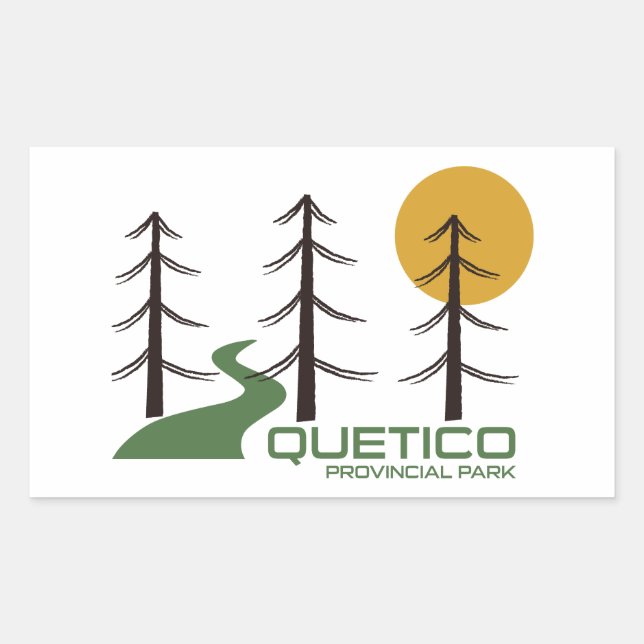 Quetico Provincial Park Trail Rectangular Sticker (Front)
