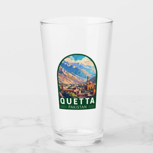 Quetta Pakistan Travel Art Vintage Glass