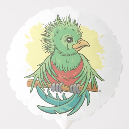 Quetzal bird animal cartoon design balloon