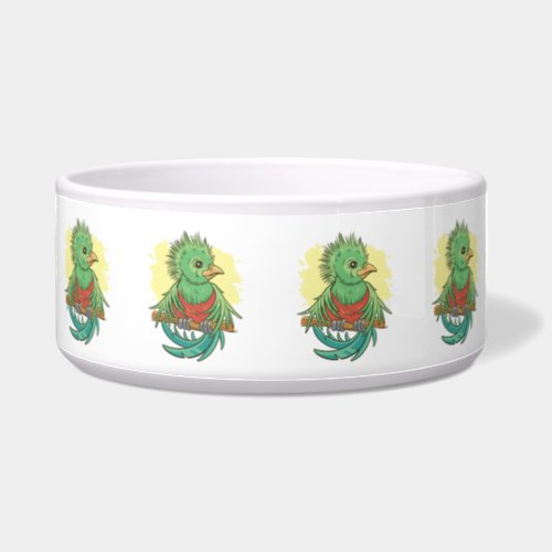 Quetzal bird animal cartoon design bowl