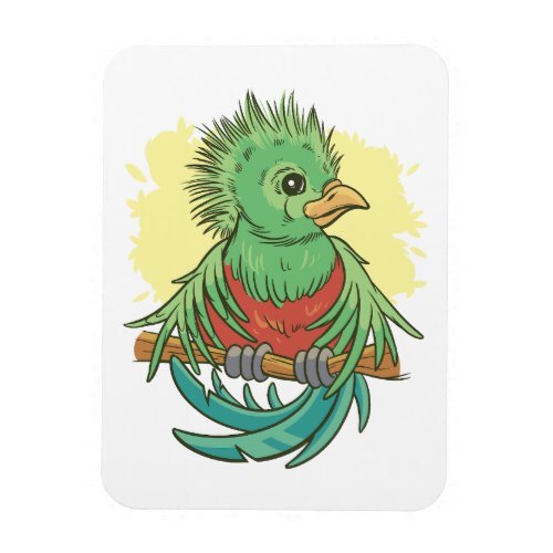 Quetzal bird animal cartoon design magnet