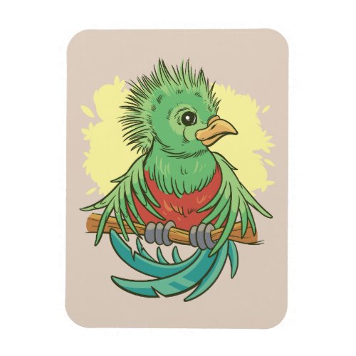 Quetzal bird animal cartoon design magnet