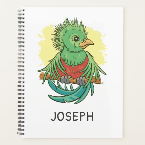 Quetzal bird animal cartoon design planner