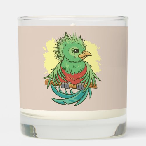 Quetzal bird animal cartoon design scented candle