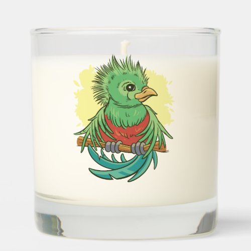 Quetzal bird animal cartoon design scented candle