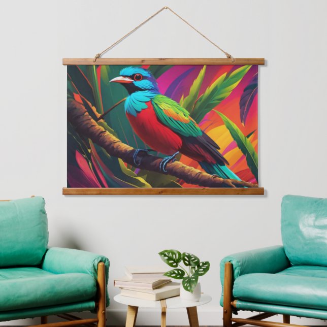 Quetzal Bird Wall Tapestry (Living Room)