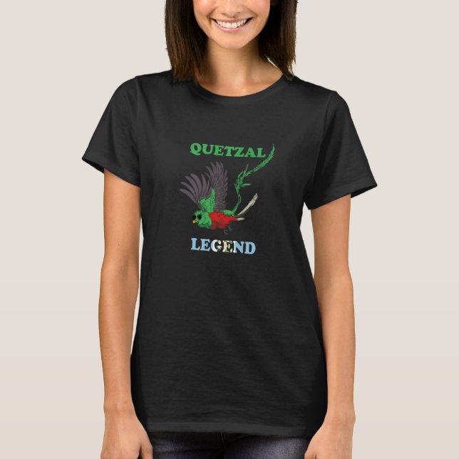 Quetzal Legend  Quetzal Bird Sunglasses Guatemalan T-Shirt (Front)