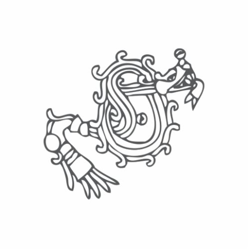 Quetzalcoatl Aztec Art Cutout