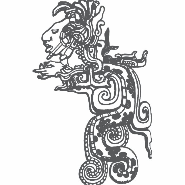 Quetzalcoatl Aztec Art Cutout (Front)