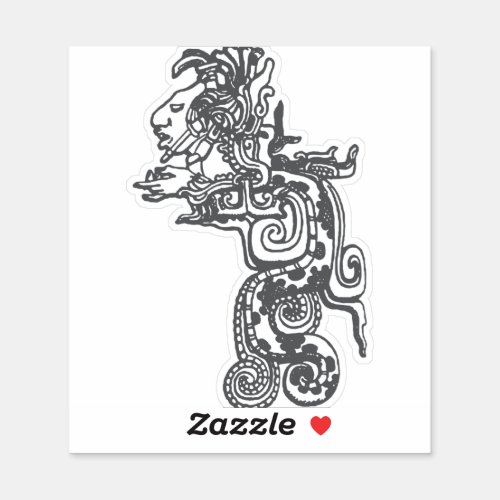 Quetzalcoatl Aztec Art Sticker