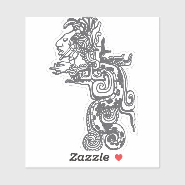 Quetzalcoatl Aztec Art Sticker (Sheet)