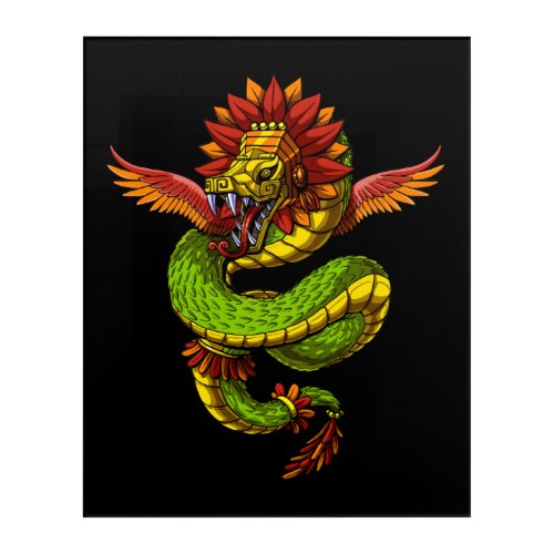 Quetzalcoatl Aztec God Acrylic Print