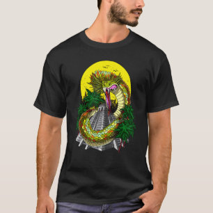 Quetzalcoatl Aztec God Ancient Mayan Pyramids Myth T-Shirt