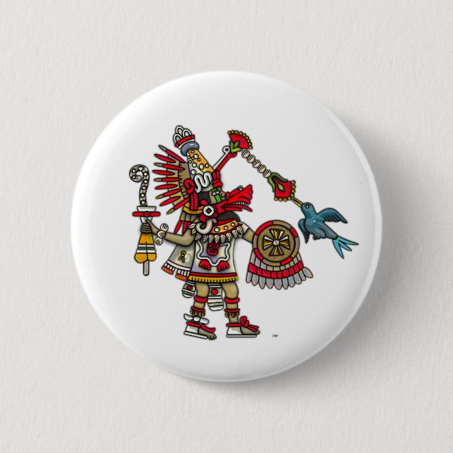 Quetzalcoatl Pinback Button (Front)