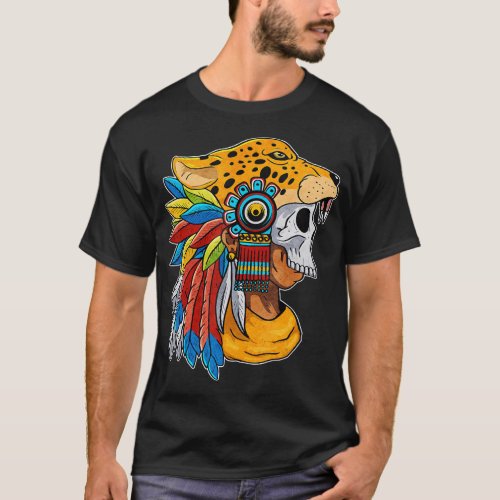 Quetzalcoatl Skull Aztec Warrior Mayan Inca Toltec T_Shirt