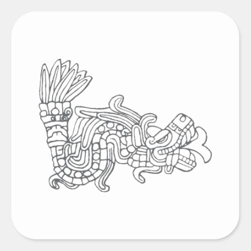 Quetzalcoatl Square Sticker