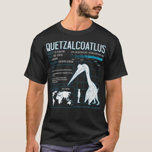 Quetzalcoatlus  Dinosaur Fact Species Vintage Gift T_Shirt