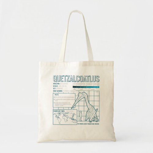 Quetzalcoatlus  Dinosaur Fact Species Vintage Gift Tote Bag