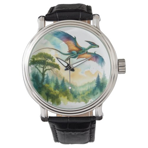 Quetzalcoatlus in Flight REF24 _ Watercolor Watch