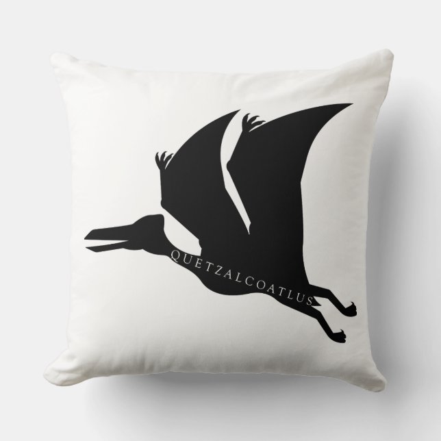 Quetzalcoatlus Pterosaur Prehistoric Throw Pillow (Front)