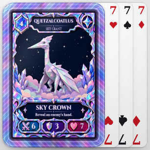 Quetzalcoatlus, Rainbow Foil Art Poker Cards