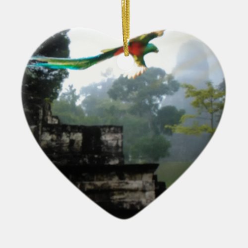 Quetzel in Tikal Ceramic Ornament