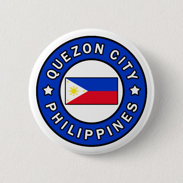 Quezon City Philippines Button (Front)