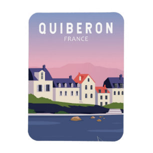 Quiberon France Travel Vintage Art Magnet