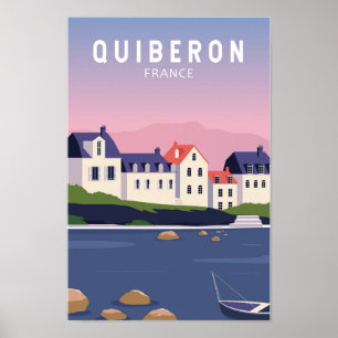Quiberon France Travel Vintage Art Poster