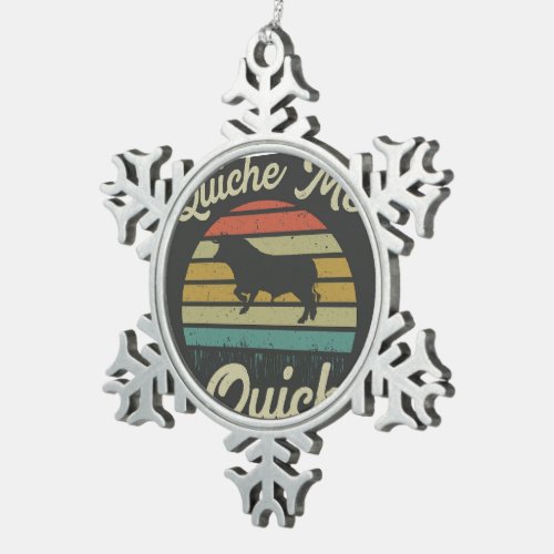 Quiche Me Quick Snowflake Pewter Christmas Ornament