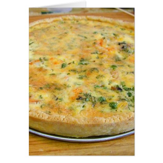 Quiche Pie Crust Cooking Food Dinner Cards (Front)
