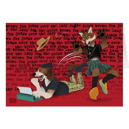 Quick Brown Fox Jumps Over Lazy Dog Cards (Front Horizontal)