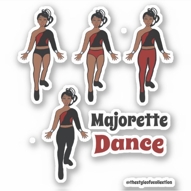 Quick Change  Dancer Stickers Black Red (Front)