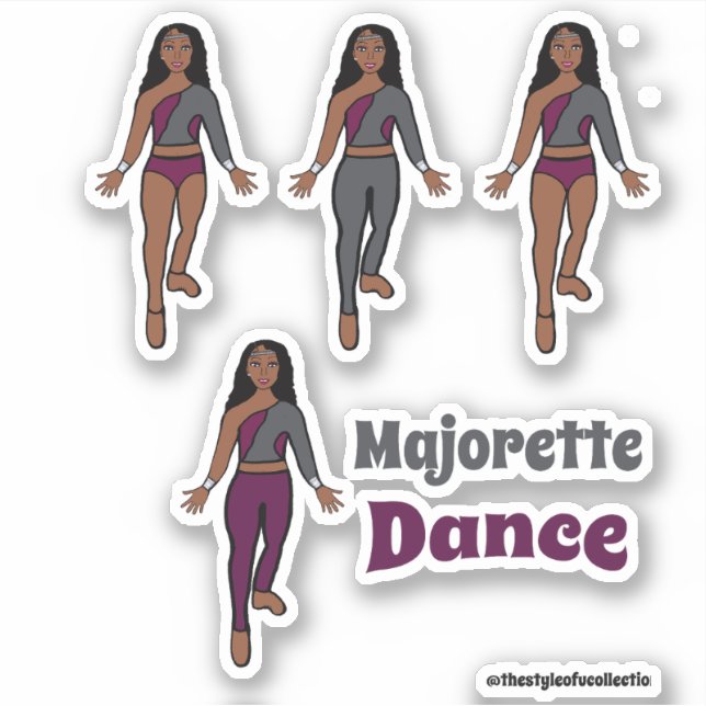 Quick Change  Dancer Stickers Burgundy Gray (Front)