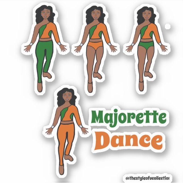 Quick Change  Dancer Stickers Green Orange (Front)