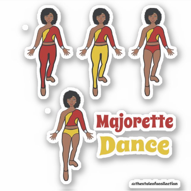Quick Change  Dancer Stickers Red Yellow (Front)
