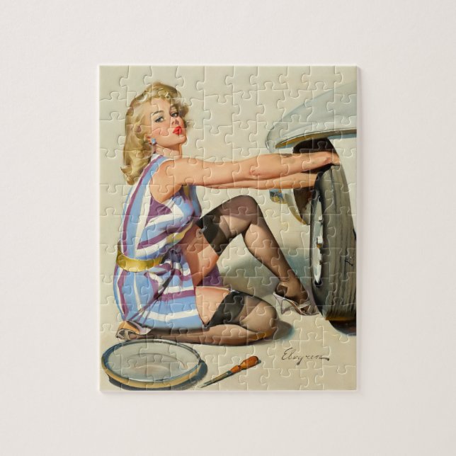 Quick Change Pin Up Art Jigsaw Puzzle (Vertical)